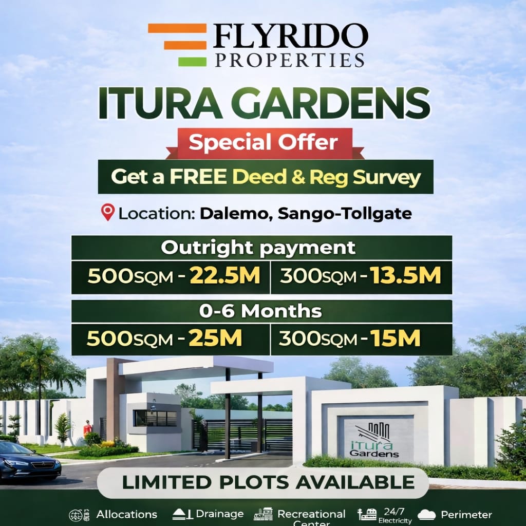 Itura Gardens Sango-Tollgate - Land for sale flyer by Flyrido Properties